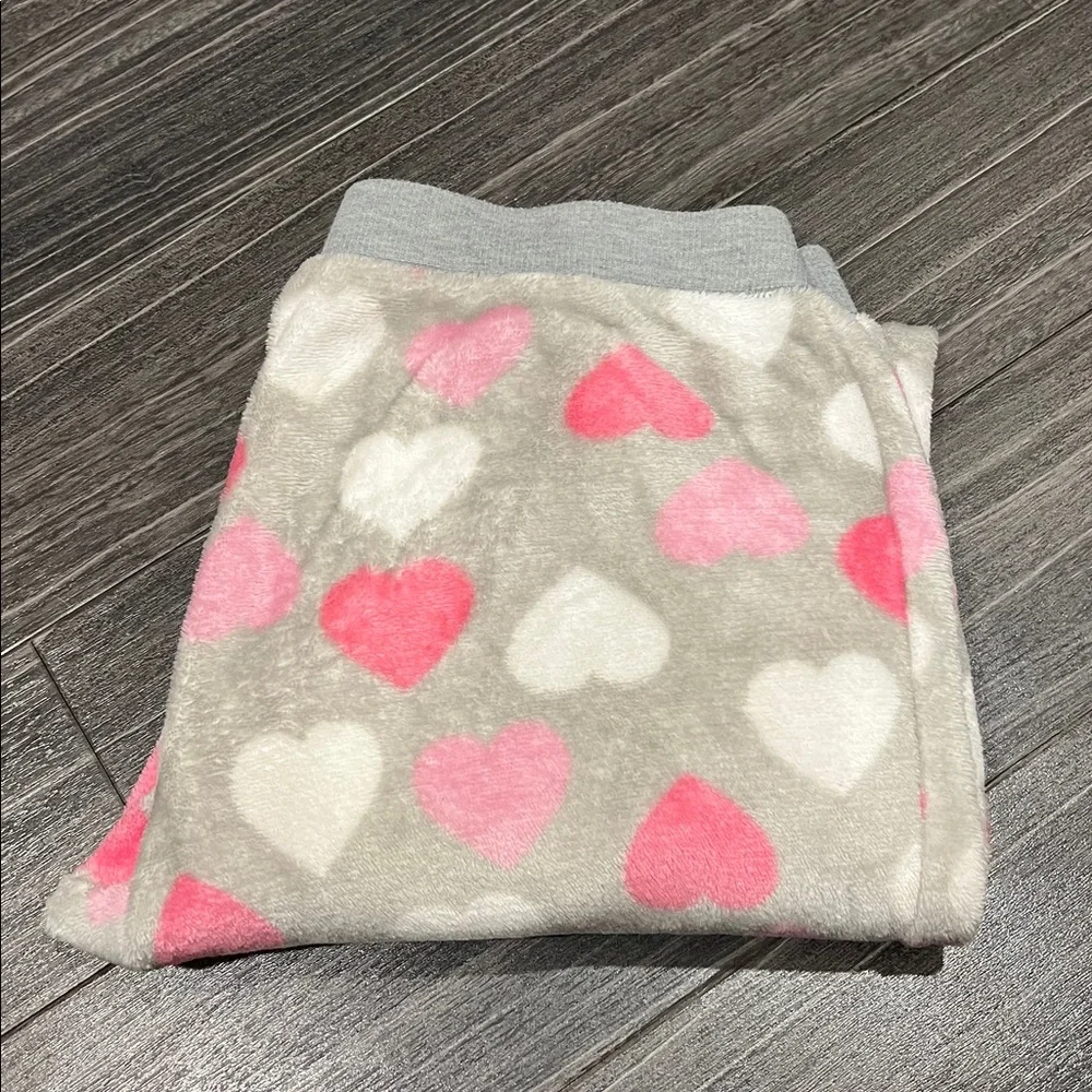 Heart Patterned Fleece Pajama Pants - Picture 4 of 6